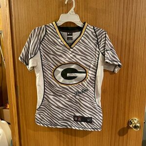 NFL/Nike collab Gray and Green Jersey with V-Neck Design